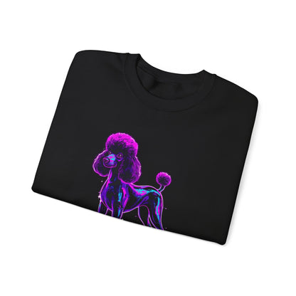 Neon Glow Poodle Crewneck | Poodle Gifts for Dog Lovers | Trendy Pet Sweatshirt