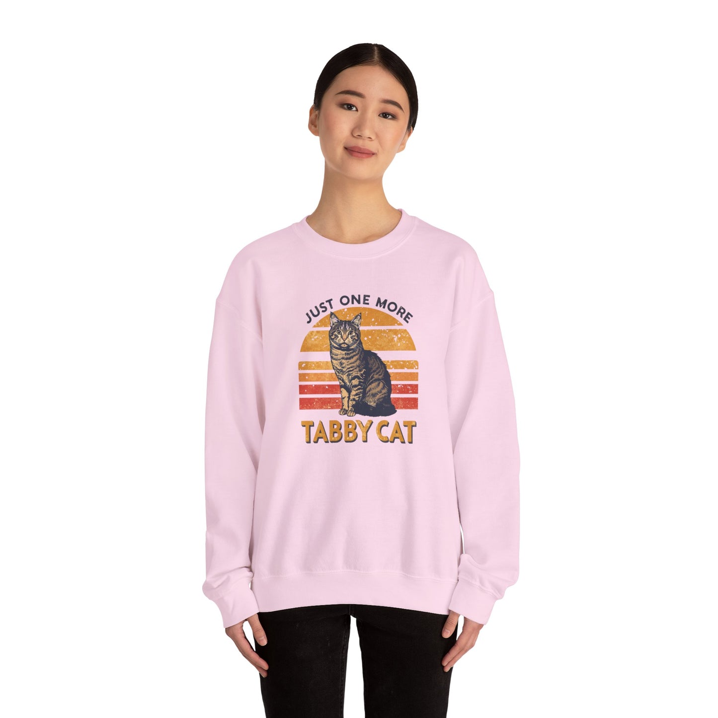 Tabby Cat Crewneck Sweatshirt – "Just One More Tabby Cat" Retro Graphic