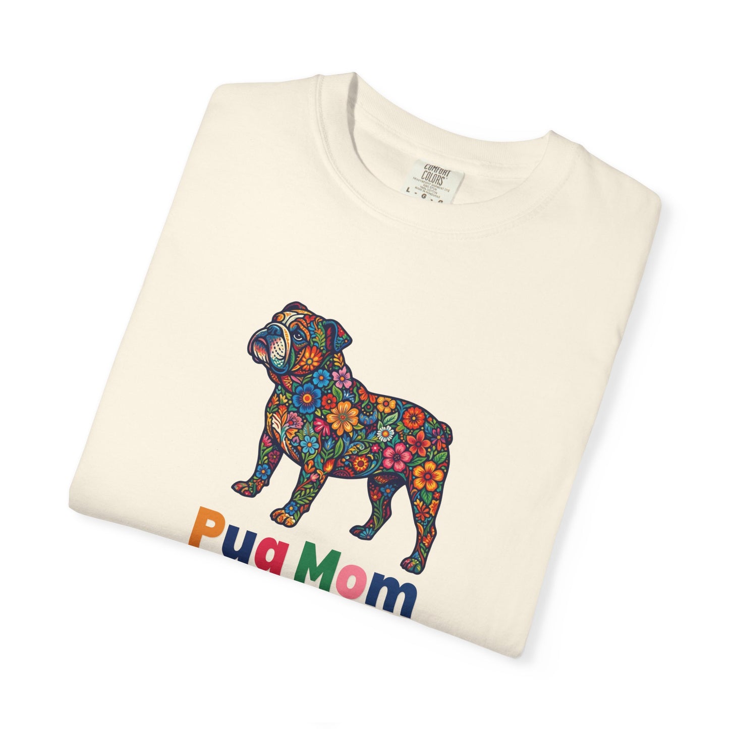 Pug Mom Floral T-Shirt
