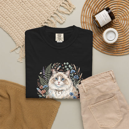 Ragdoll Cat Floral Wreath T-Shirt