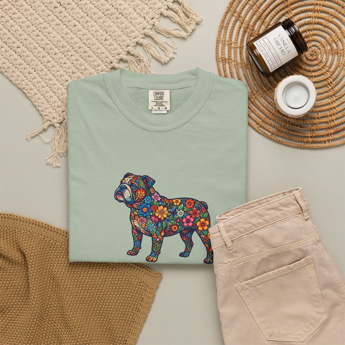 Pug Mom Floral T-Shirt