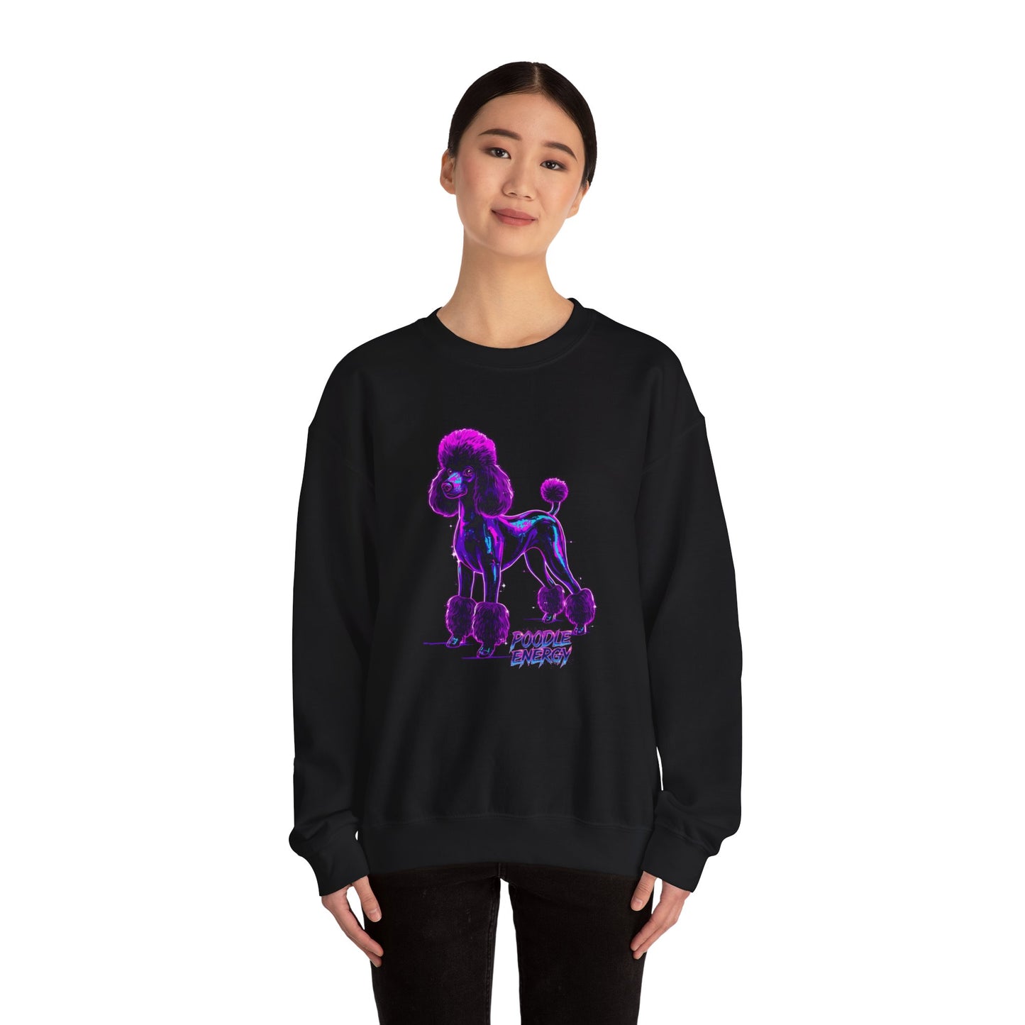 Neon Glow Poodle Crewneck | Poodle Gifts for Dog Lovers | Trendy Pet Sweatshirt
