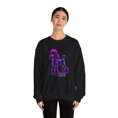 Neon Glow Poodle Crewneck | Poodle Gifts for Dog Lovers | Trendy Pet Sweatshirt