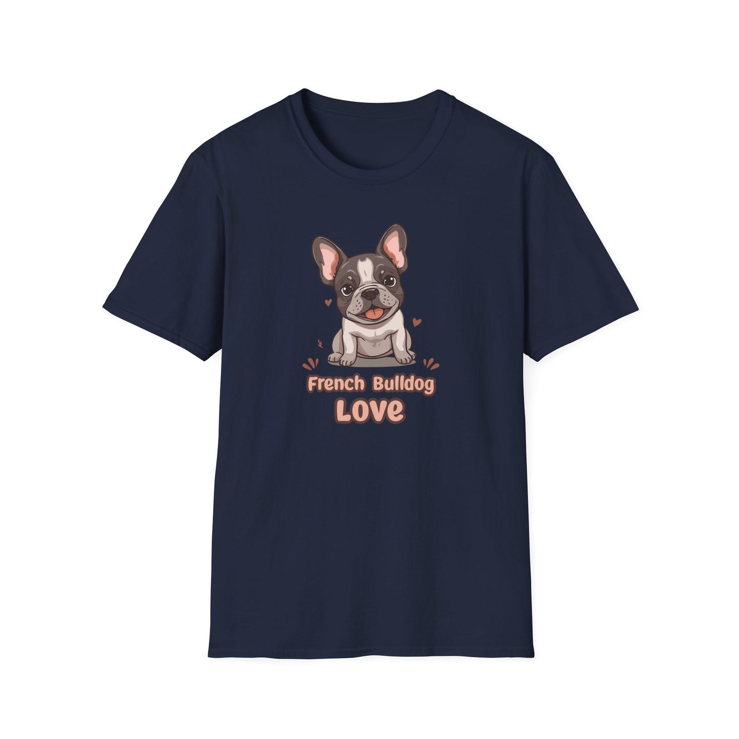 French Bulldog Love T-Shirt — Cute Frenchie Graphic Tee for Dog Lovers