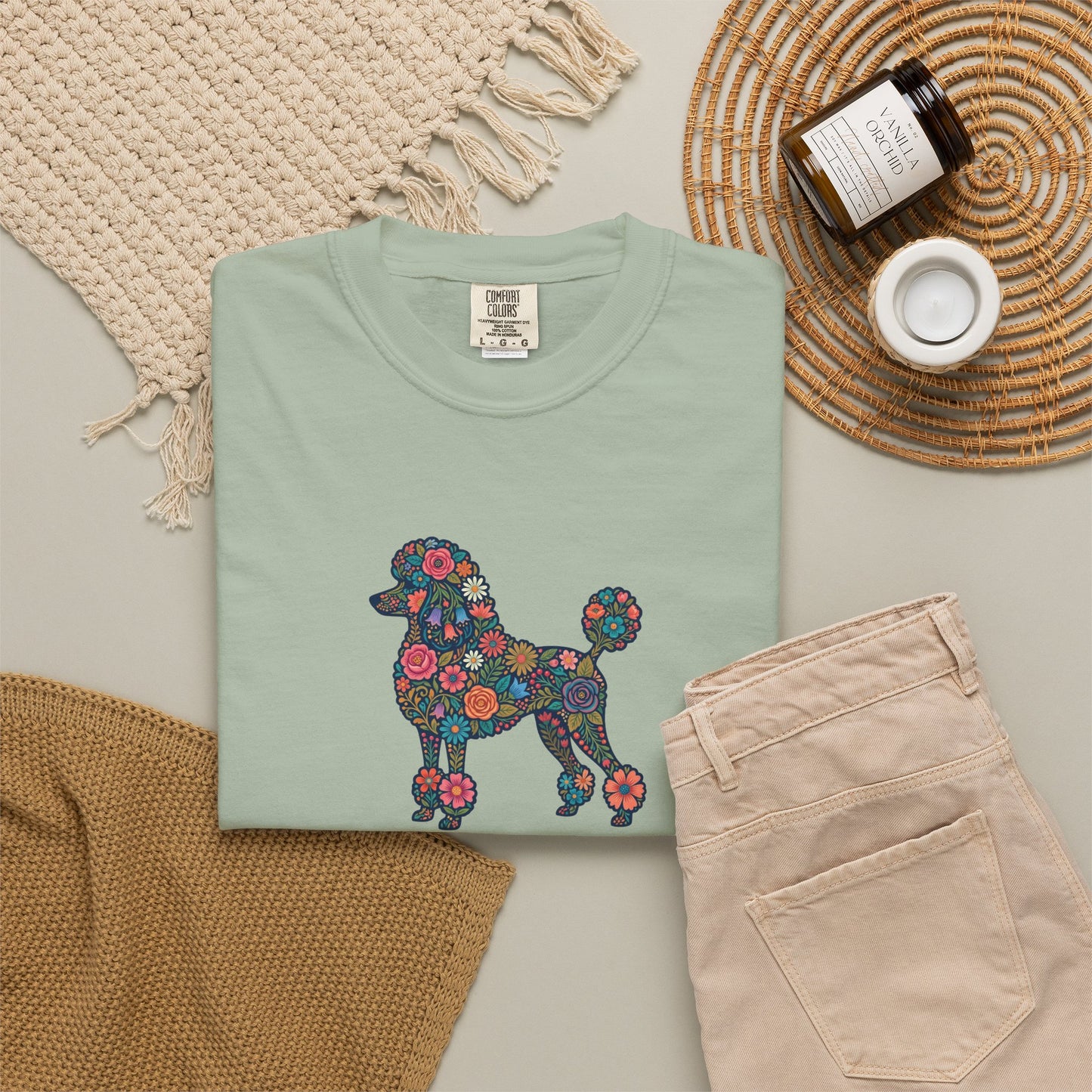 Poodle Floral Tee | Poodle Mom Shirt | Funny Dog Graphic Tee