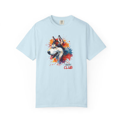 Husky Watercolor T-Shirt -'Husky Club' Artistic Dog Tee