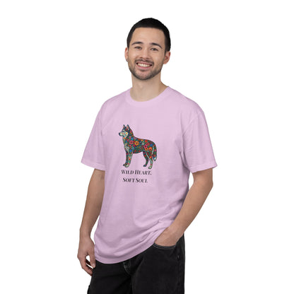 Floral Husky T-Shirt- "Wild Heart, Soft Soul" Graphic Tee