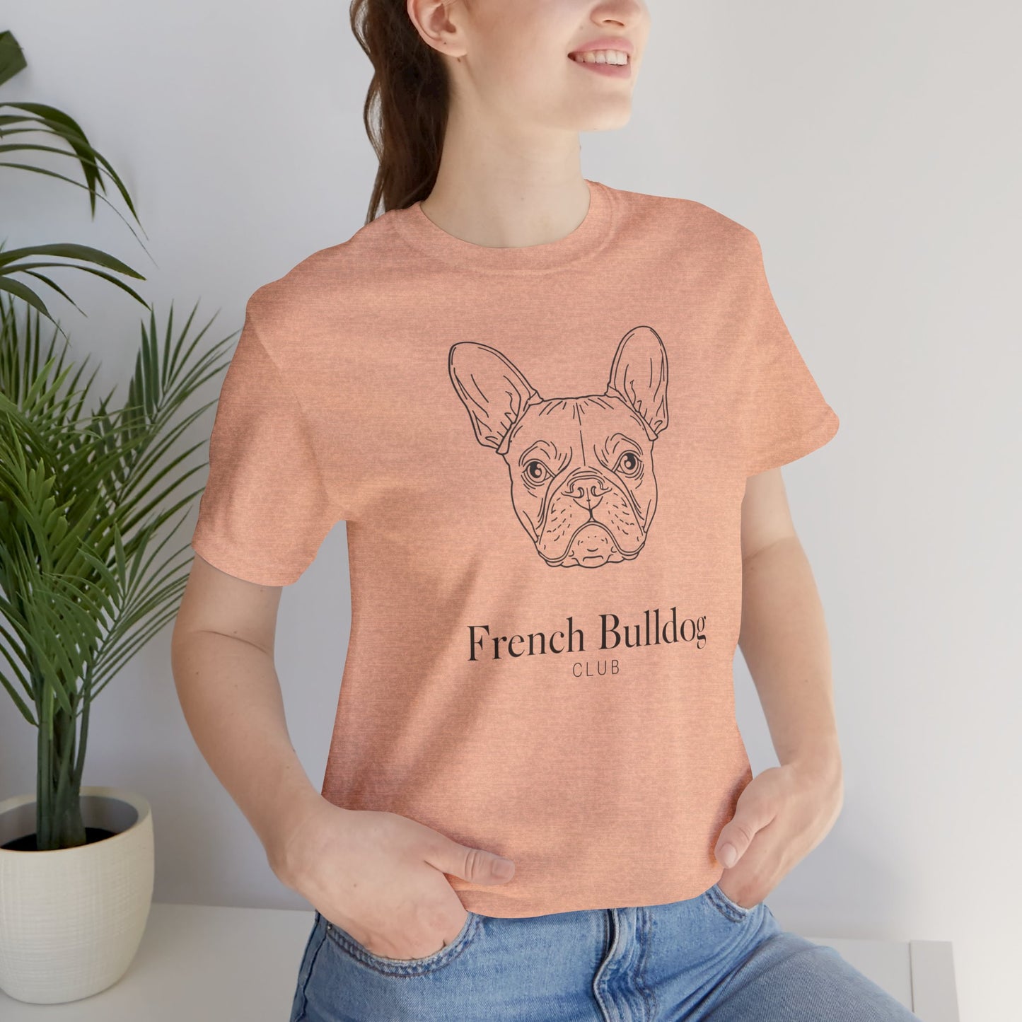 French Bulldog Tee - 'French Bulldog Club' Minimalist Dog Lover Shirt