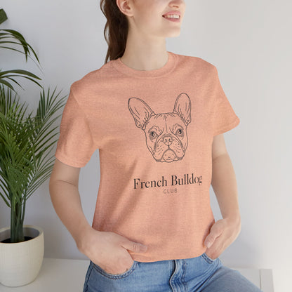 French Bulldog Tee - 'French Bulldog Club' Minimalist Dog Lover Shirt