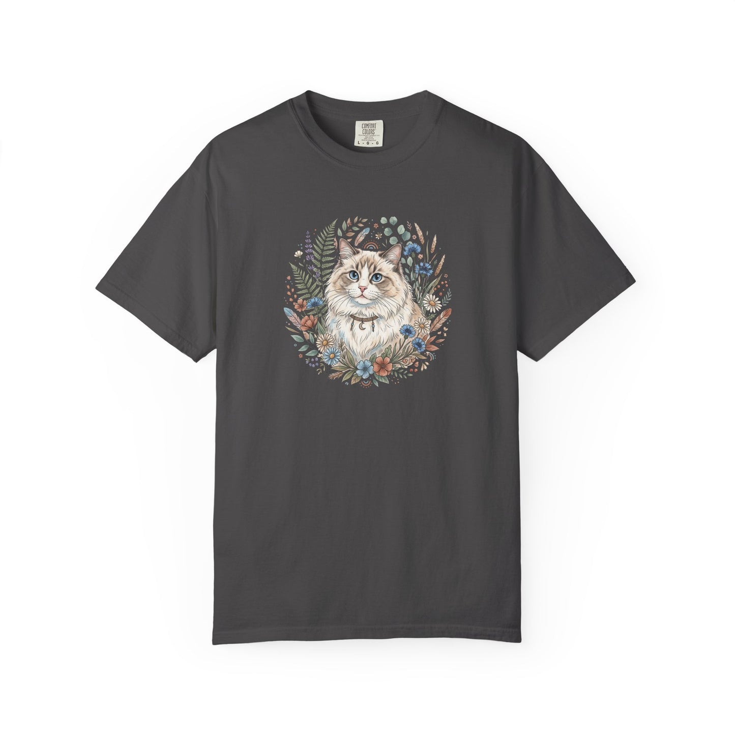 Ragdoll Cat Floral Wreath T-Shirt