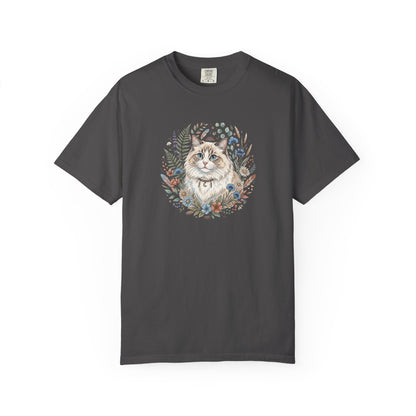 Ragdoll Cat Floral Wreath T-Shirt