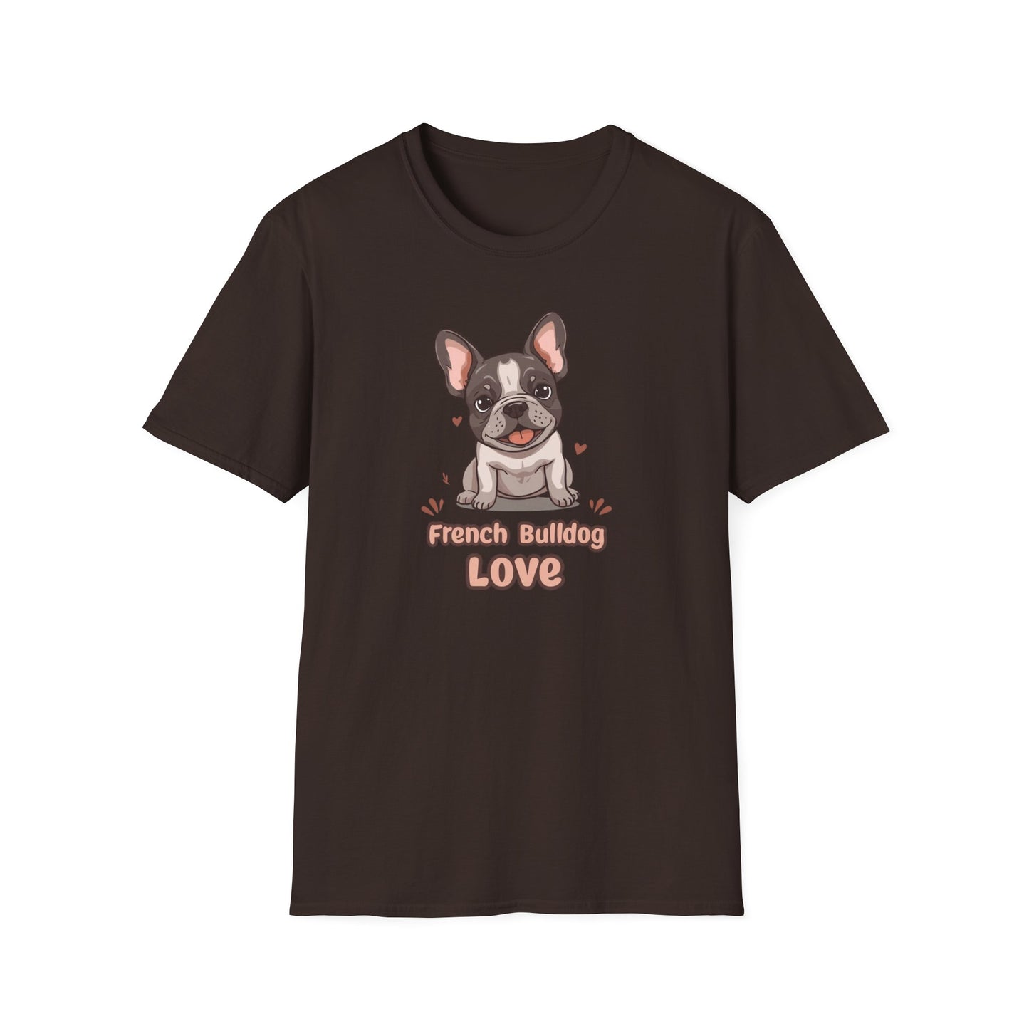 French Bulldog Love T-Shirt — Cute Frenchie Graphic Tee for Dog Lovers