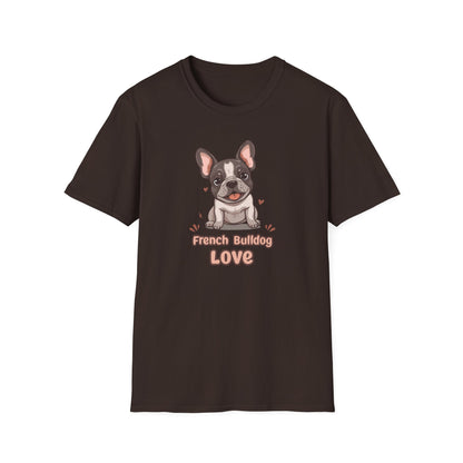 French Bulldog Love T-Shirt — Cute Frenchie Graphic Tee for Dog Lovers