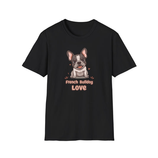 French Bulldog Love T-Shirt — Cute Frenchie Graphic Tee for Dog Lovers