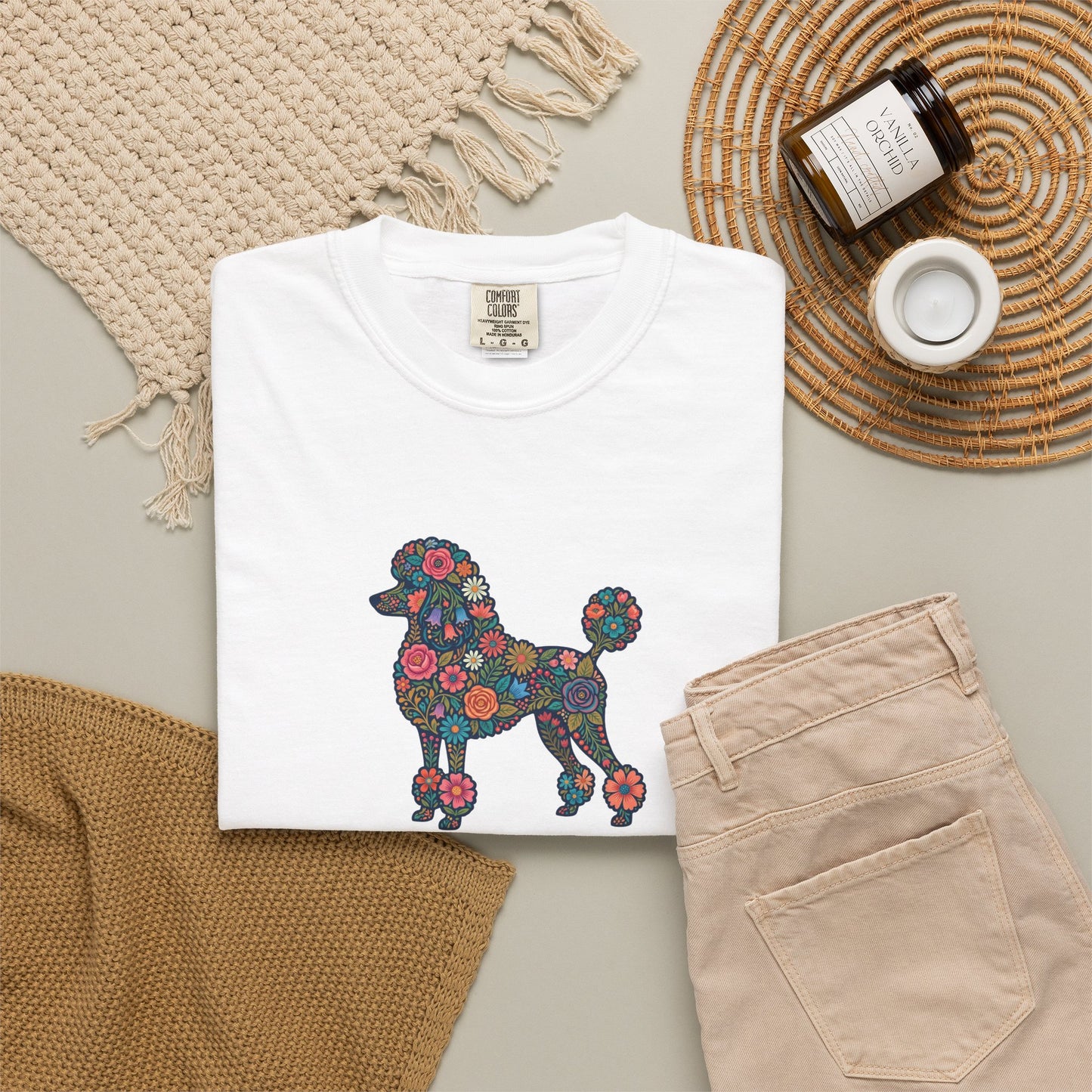 Poodle Floral Tee | Poodle Mom Shirt | Funny Dog Graphic Tee