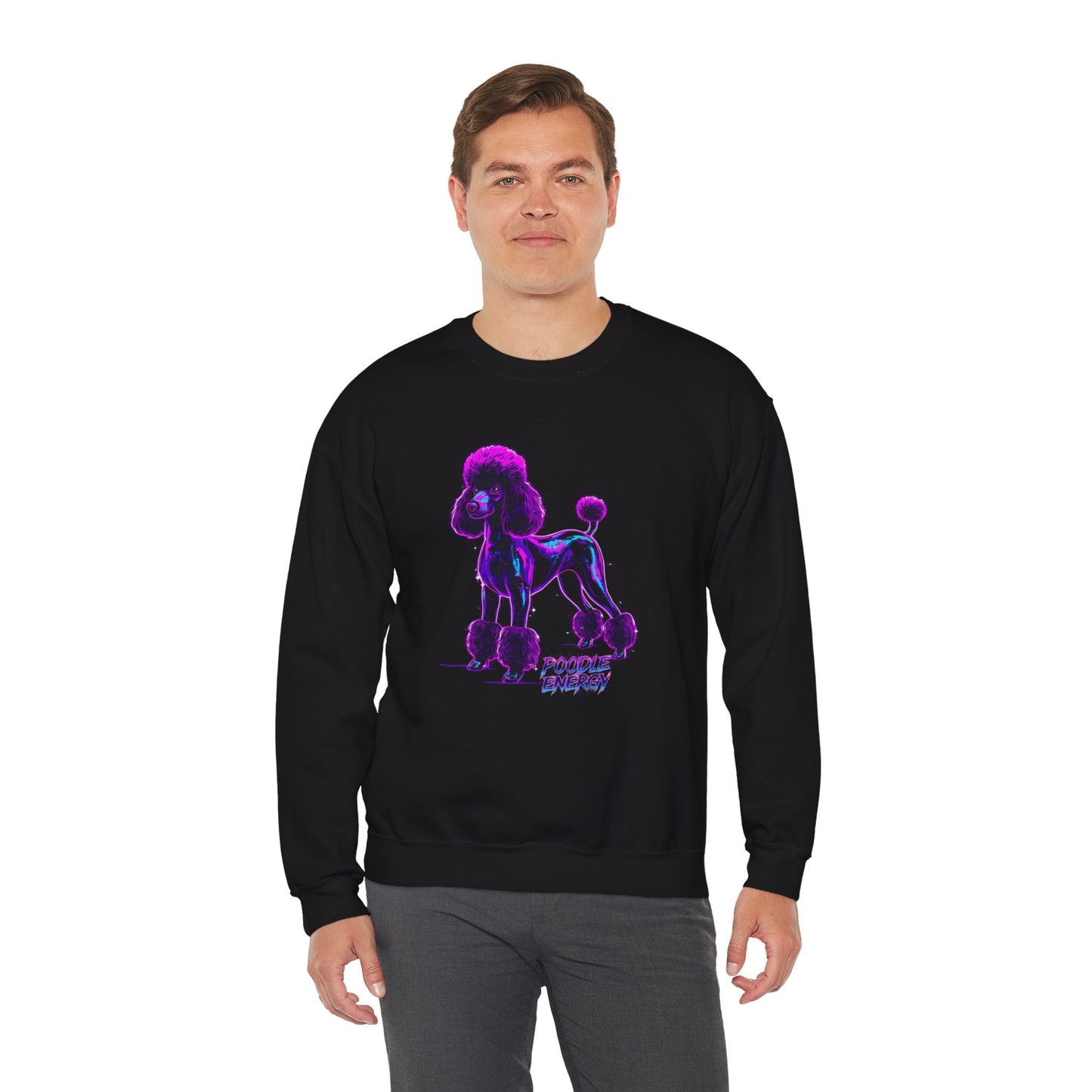 Neon Glow Poodle Crewneck | Poodle Gifts for Dog Lovers | Trendy Pet Sweatshirt