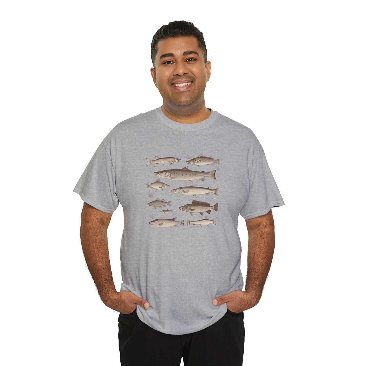 Fish Species Tee - Vintage Marine Fish Illustration T-Shirt