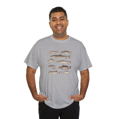 Fish Species Tee - Vintage Marine Fish Illustration T-Shirt