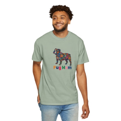 Pug Mom Floral T-Shirt