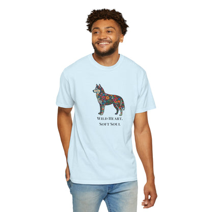 Floral Husky T-Shirt- "Wild Heart, Soft Soul" Graphic Tee