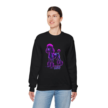 Neon Glow Poodle Crewneck | Poodle Gifts for Dog Lovers | Trendy Pet Sweatshirt