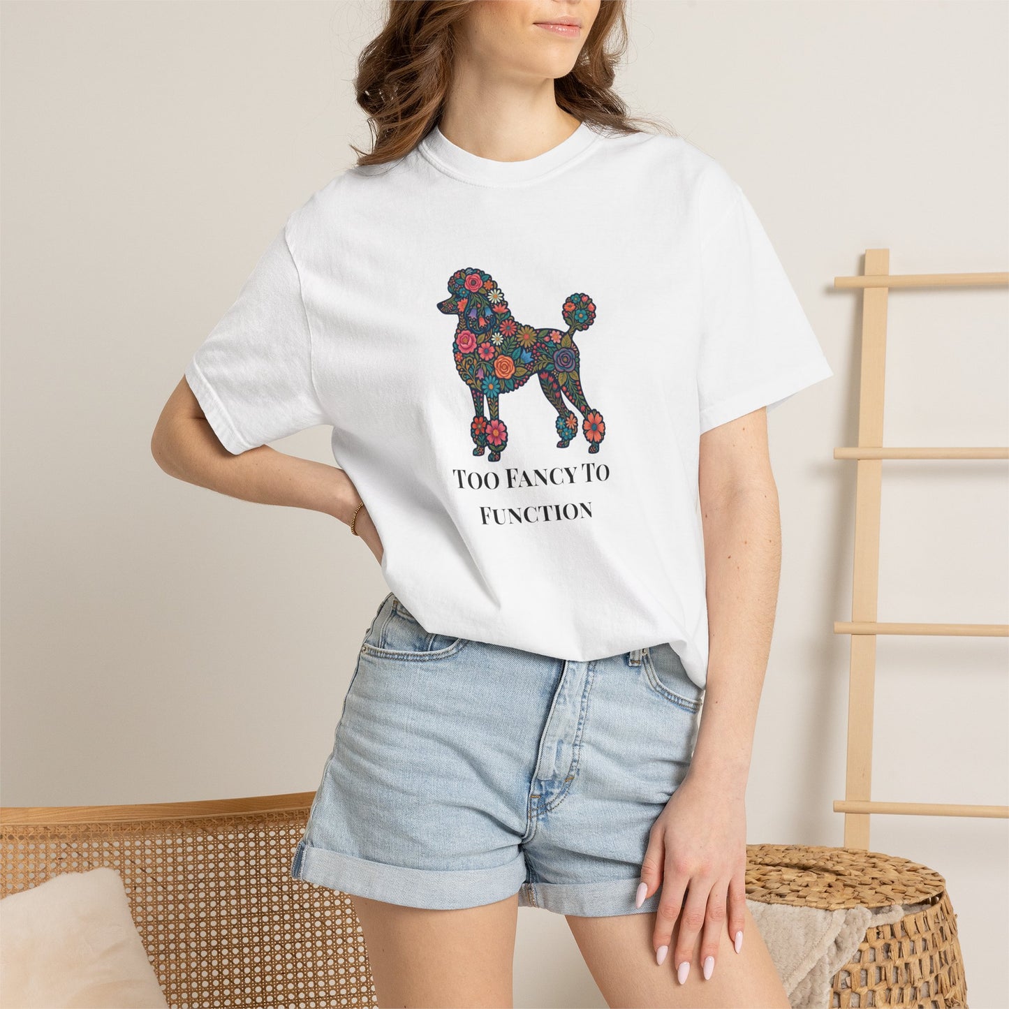 Poodle Floral Tee | Poodle Mom Shirt | Funny Dog Graphic Tee