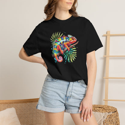 Chroma Chameleon T-Shirt | Tropical Reptile Graphic Tee for Pet Lovers