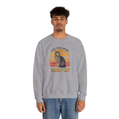 Tabby Cat Crewneck Sweatshirt – "Just One More Tabby Cat" Retro Graphic