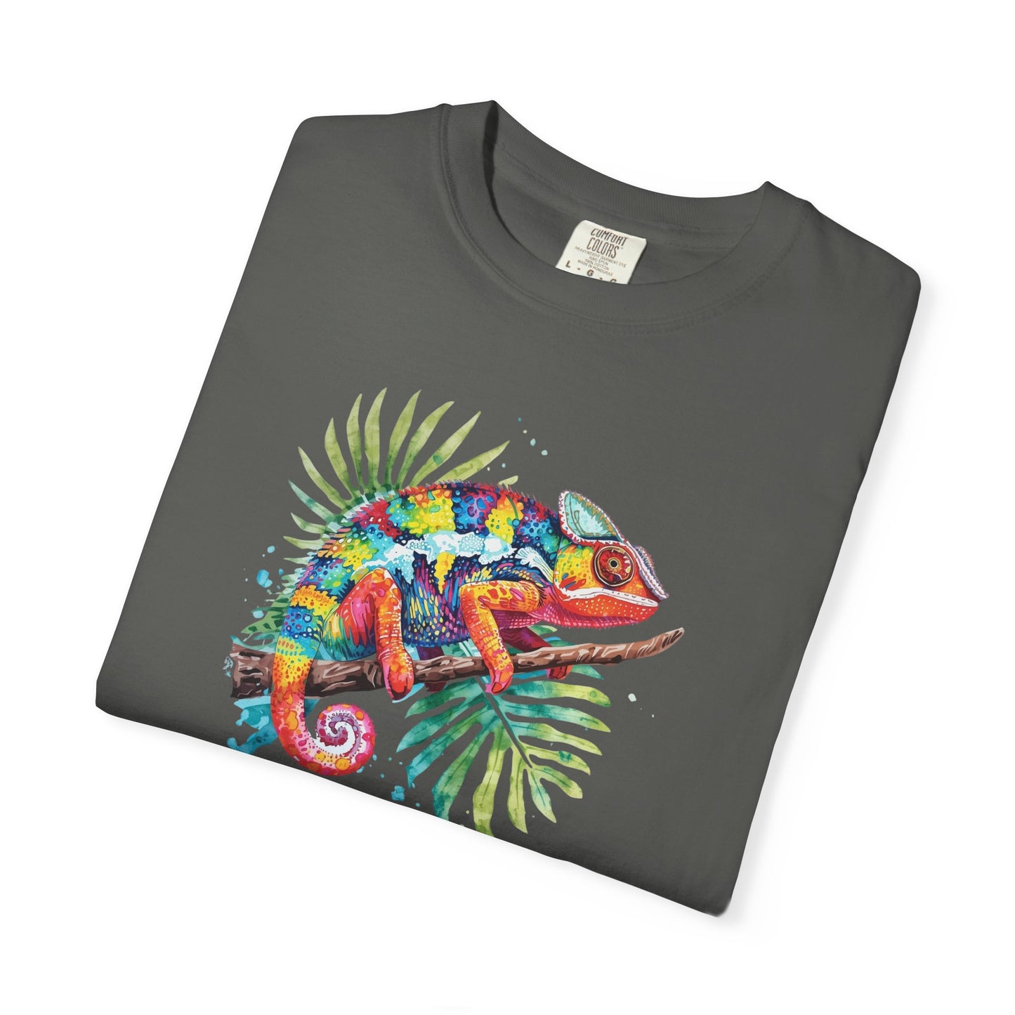 Chroma Chameleon T-Shirt | Tropical Reptile Graphic Tee for Pet Lovers