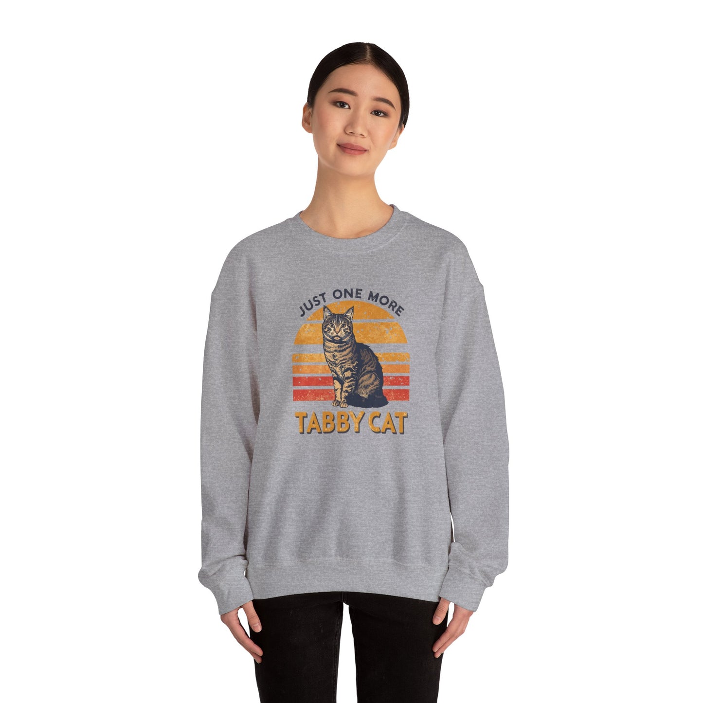 Tabby Cat Crewneck Sweatshirt – "Just One More Tabby Cat" Retro Graphic