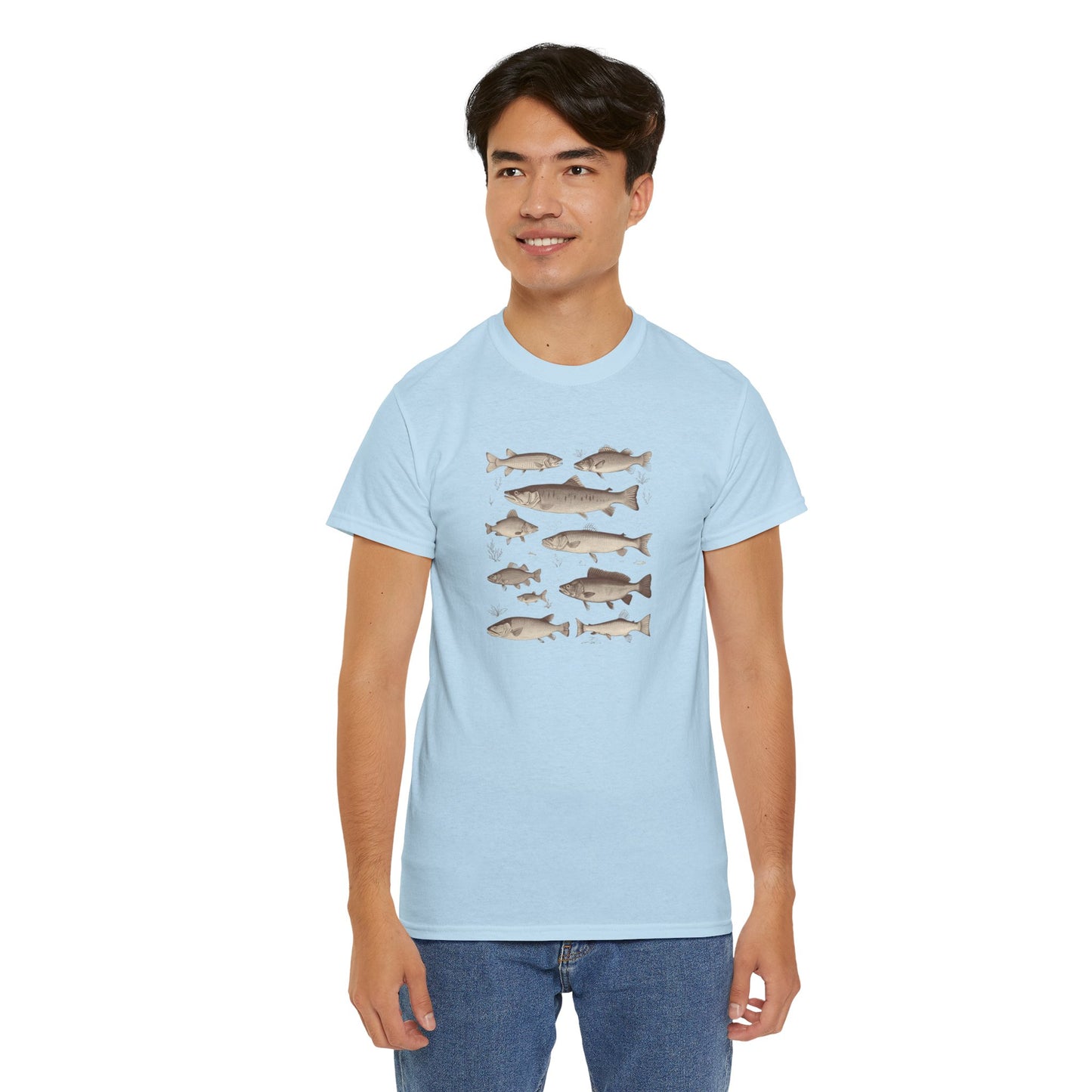 Fish Species Tee - Vintage Marine Fish Illustration T-Shirt