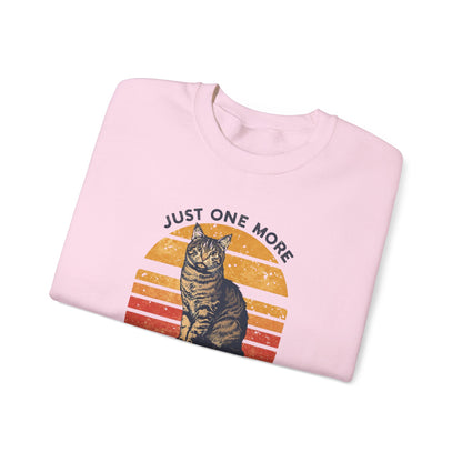 Tabby Cat Crewneck Sweatshirt – "Just One More Tabby Cat" Retro Graphic