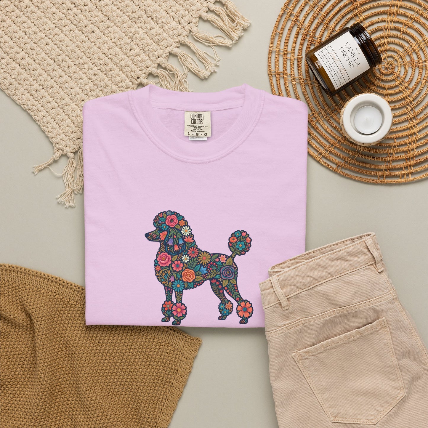 Poodle Floral Tee | Poodle Mom Shirt | Funny Dog Graphic Tee