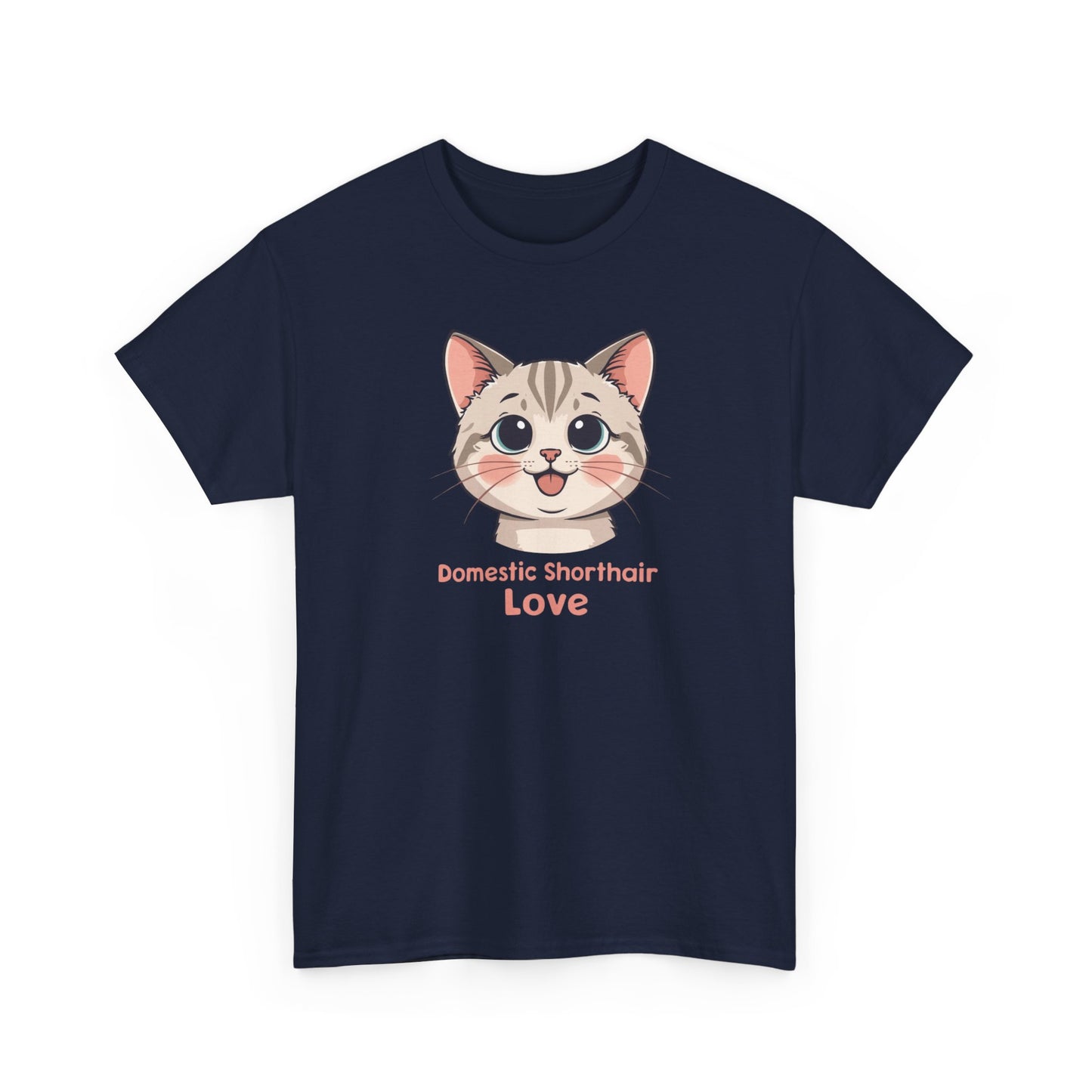 Domestic Shorthair Cat Love T-Shirt — Cute Kitten Graphic Tee