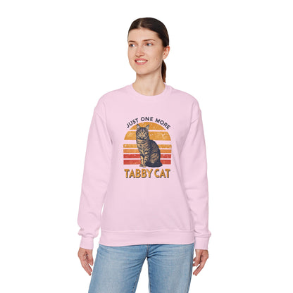 Tabby Cat Crewneck Sweatshirt – "Just One More Tabby Cat" Retro Graphic