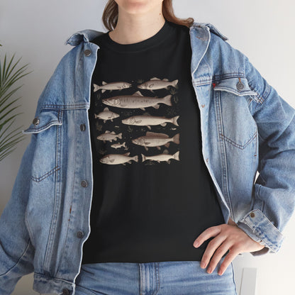 Fish Species Tee - Vintage Marine Fish Illustration T-Shirt
