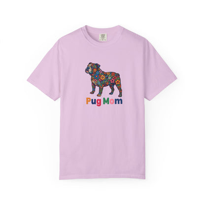 Pug Mom Floral T-Shirt