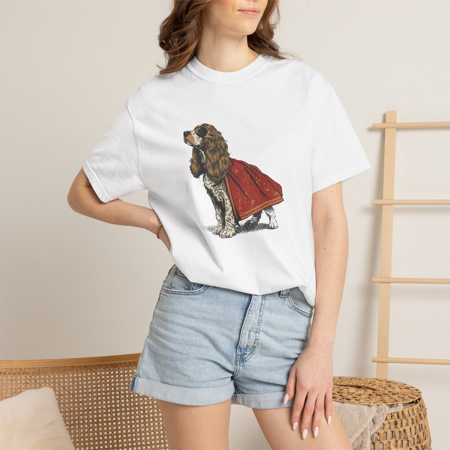 Cape & Curls: Cocker Spaniel Hero Tee