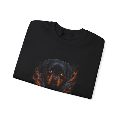 Rottweiler Flame Crewneck Sweatshirt