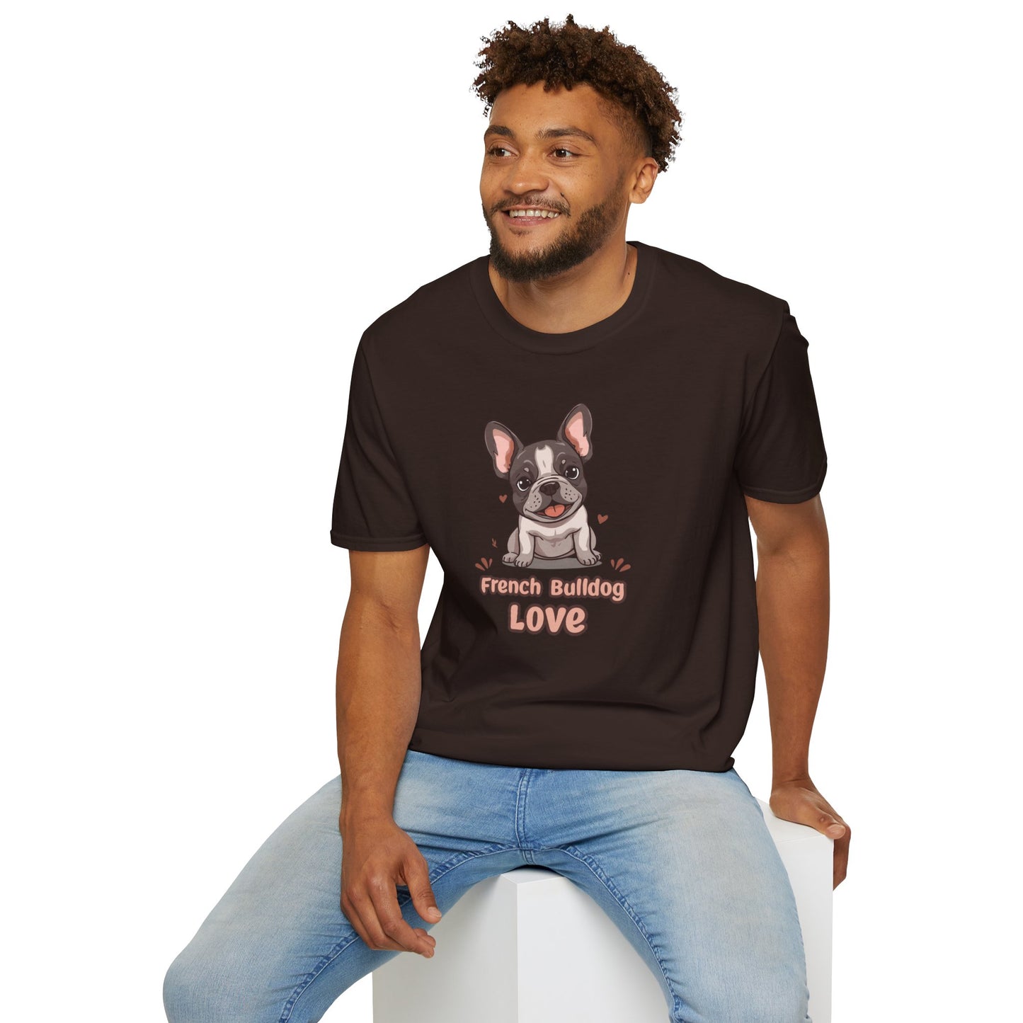 French Bulldog Love T-Shirt — Cute Frenchie Graphic Tee for Dog Lovers