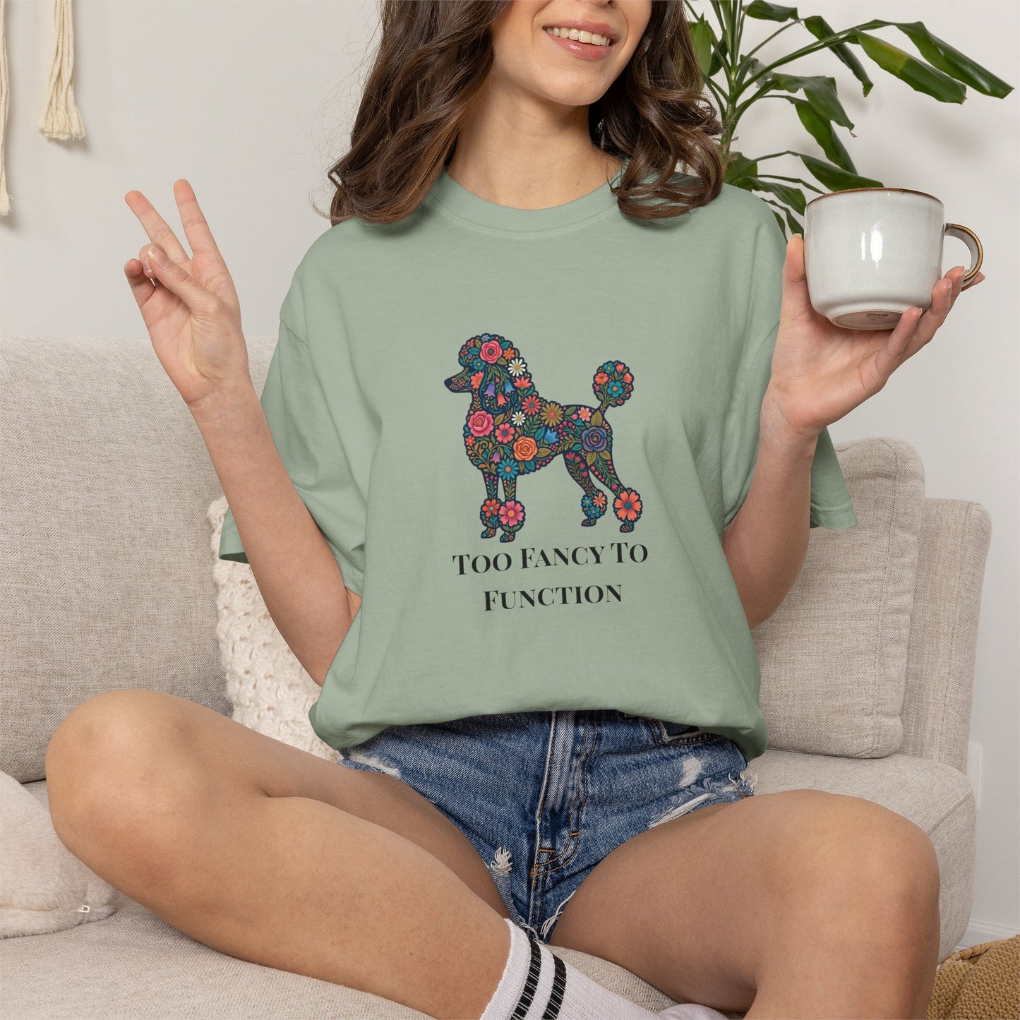Poodle Floral Tee | Poodle Mom Shirt | Funny Dog Graphic Tee