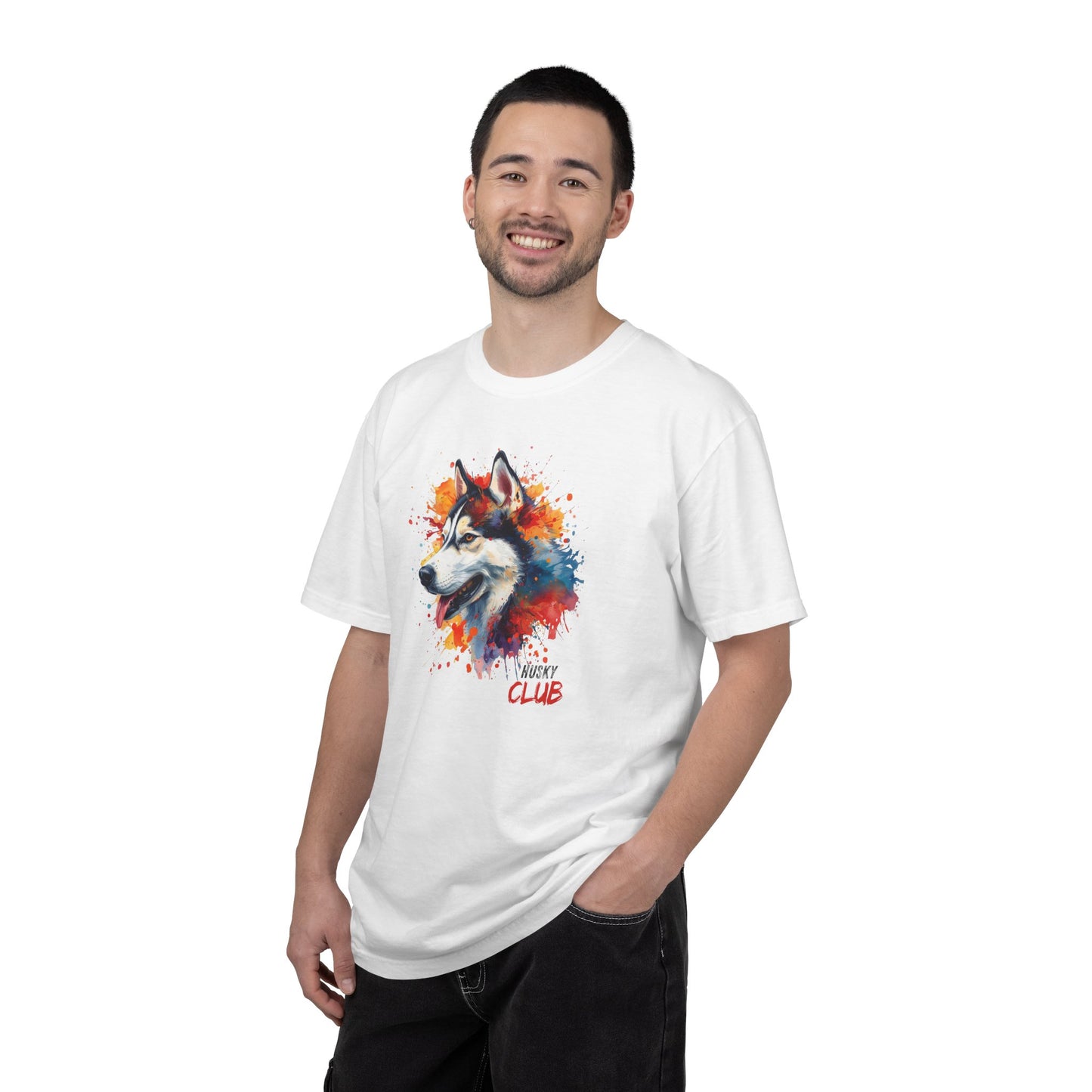 Husky Watercolor T-Shirt -'Husky Club' Artistic Dog Tee